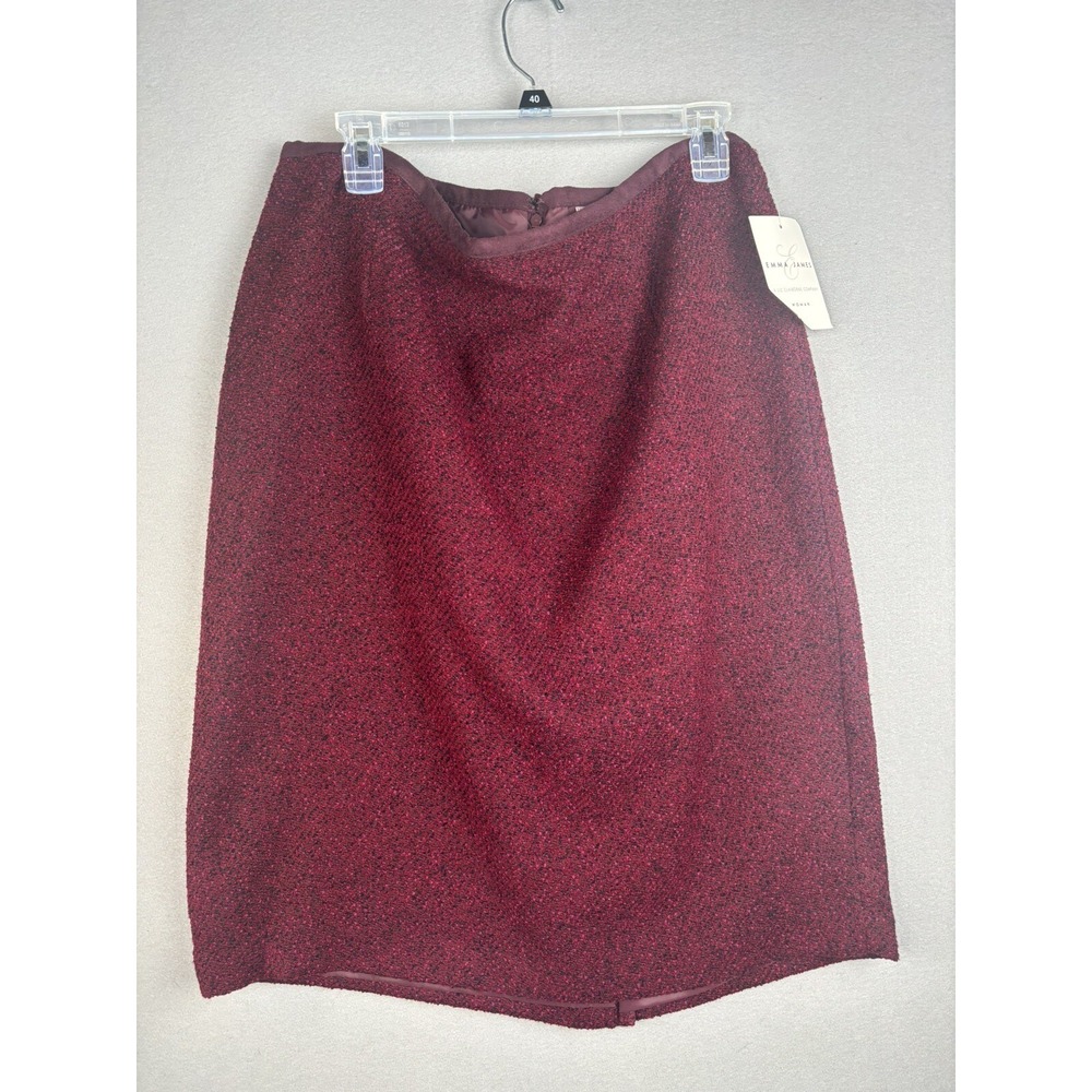 Emma James Women's Skirt 16W Plum Straight Pencil Career Lined 3053